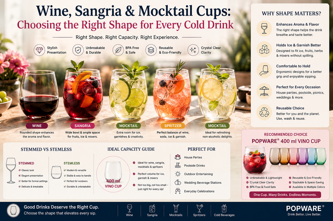 Wine, Sangria & Mocktail Cups: Choose the Right Shape | POPWARE