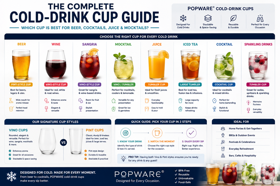 Cold Drink Cups Guide: Best Cups for Beer, Wine & Mocktails