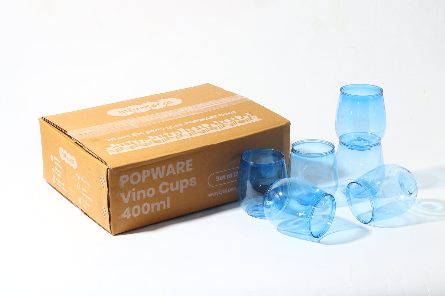 Blue Color - 400ml Vino Cups