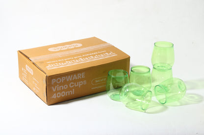 Green Color - 400ml Vino Cups