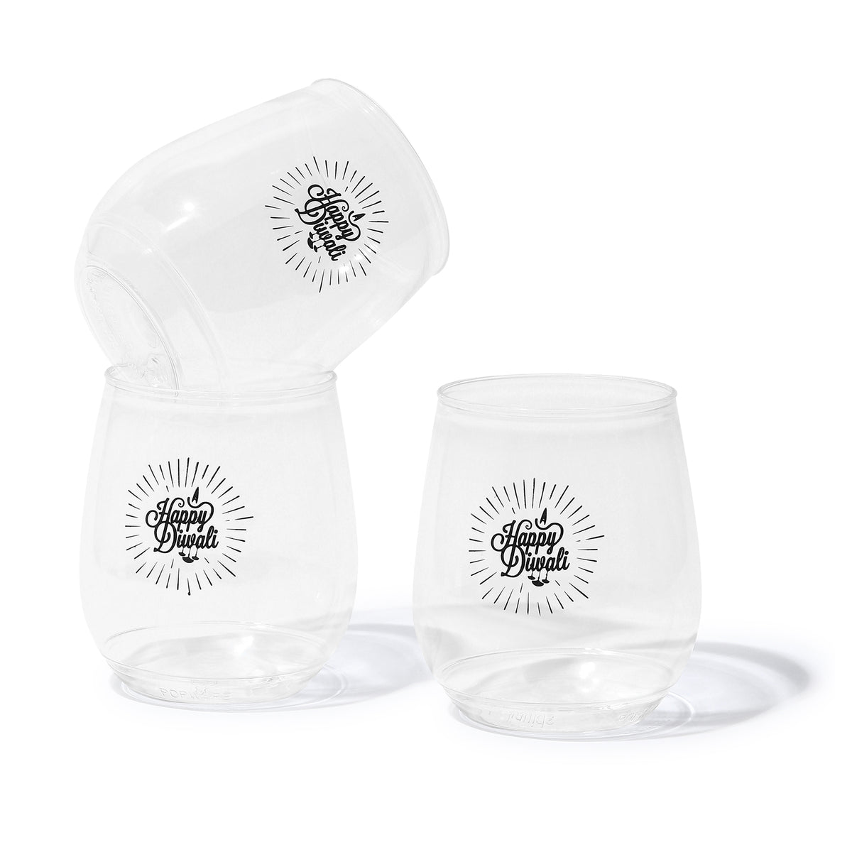 POP 400ml Vino Cups - Happy Diwali