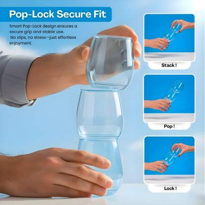 Blue Color - 400ml Vino Cups