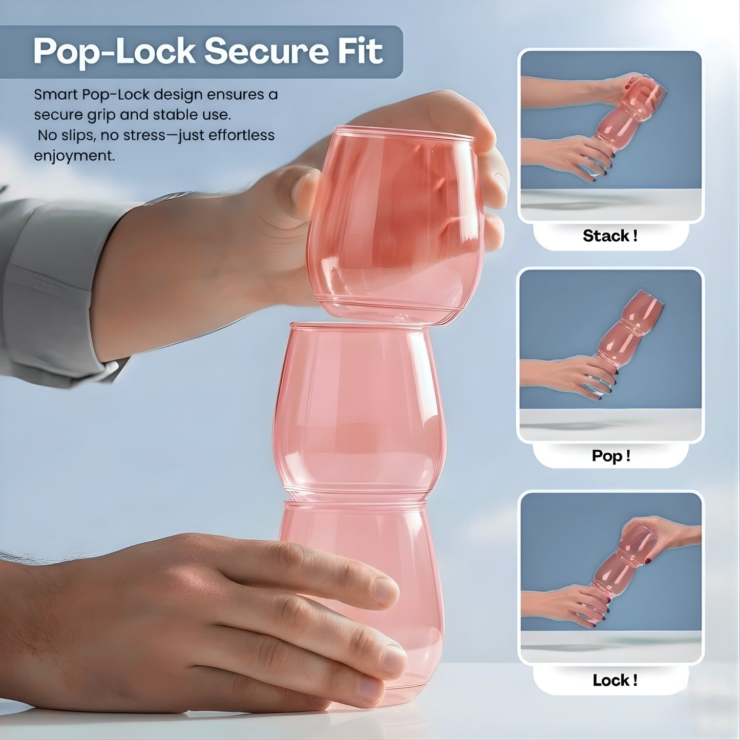 Red Color - 400ml Vino Cups