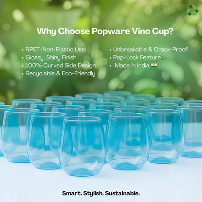 Blue Color - 400ml Vino Cups