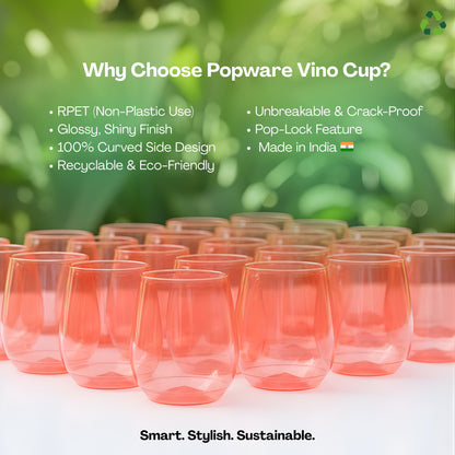 Red Color - 400ml Vino Cups