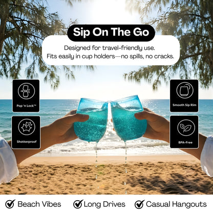 Blue Color - 400ml Vino Cups