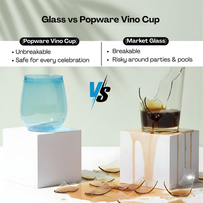 Blue Color - 400ml Vino Cups