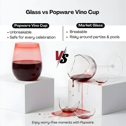 Red Color - 400ml Vino Cups