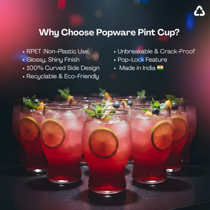 POPWARE 500ml Pint Cups